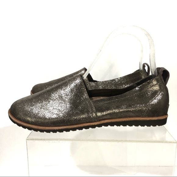 Sorel Flat Shoes Ella Slip On Glitter Leather Casual Comfort Loafer Lightweight - Picture 3 of 8